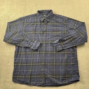 Uniqlo Shirt Extra Large XL Plaid Button Up Long Sleeve Flannel Casual Men's